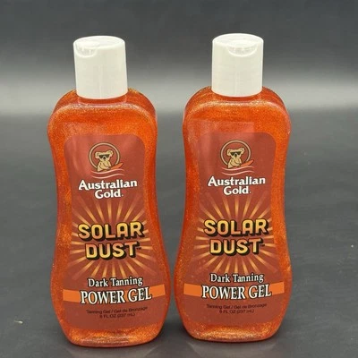 Australian Gold Solar Dust Tanning Gel 2-Pack 8 oz Golden Shimmer Non-Greasy - Image 1 of 2
