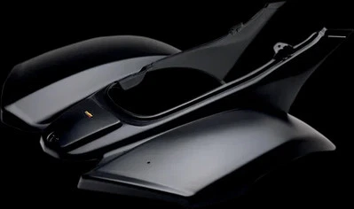 Par de para-lamas traseiros Maier Stealth preto Kawasaki KFX700 04-09 - Imagem 1 de 3