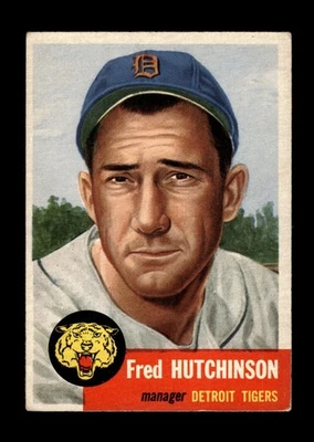 1953 Topps Set-Break # 72 Fred Hutchinson en muy buen estado-en muy buen estado *GMCARDS* Foto 1 de 2