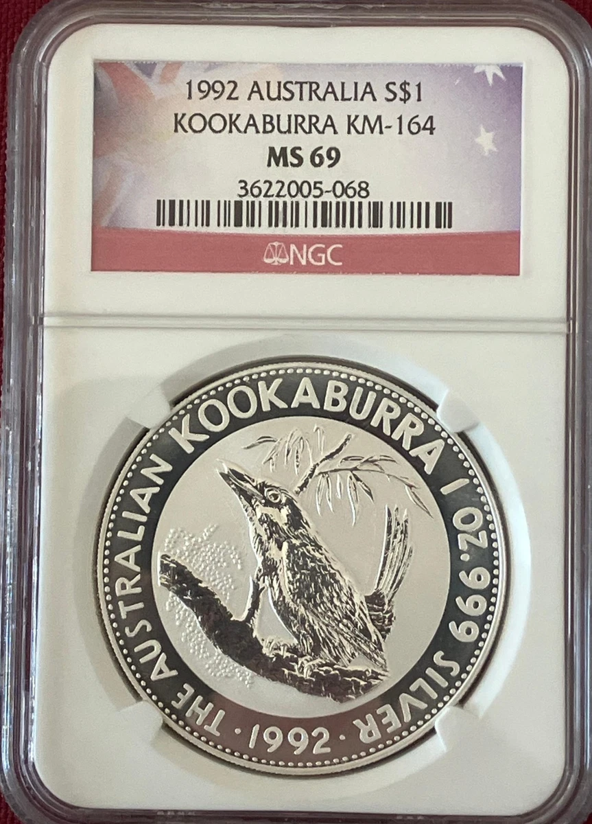 1992年 オーストラリア クーカバラ銀貨 1ドル 1992年澳大利亚