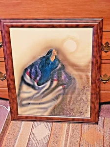 🔥SCHÖNES GEMÄLDE NAVAJO MÄNNCHEN GEWICKELT BUNTE DECKE Bemic Nelson Yellowman - Bild 1 von 12