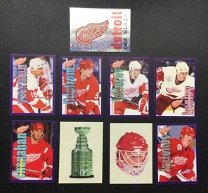 DETROIT RED WINGS 1998-99 PANINI STICKER TEAM SET Redwings