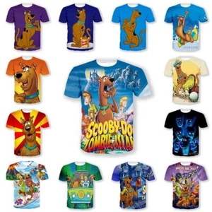 Cartoon Scooby Doo Kids Adults Casual T-Shirt 3D Print Short Sleeve Tee Tops FF - Picture 1 of 17