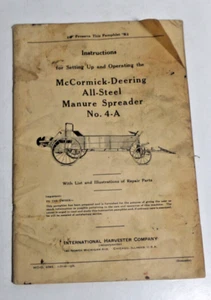 McCormick-Deering all-steel manure spreader 4-A instructions 1929? - Picture 1 of 3