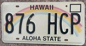 Hawaii County Authentic Retro Genuine Real Rainbow Nummernschild #876 HCP - Bild 1 von 1