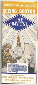 Boston Gray Line Bus Travel Brochure Old Vintage 1950s Sightseeing - Picture 1 of 3