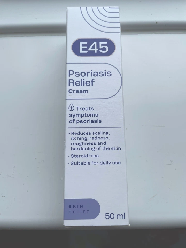 E45 Psoriasis cream 50ml Reduce Scaling, Itching, Redness new (372)
