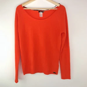 DEPT Women’s Sweater Size Medium 100% Acrylic Orange Lightweight - Picture 1 of 9