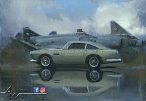 Kevin Day "DB4 in the Presence of Phantoms" Aston Martin Art Gift Print 16x20" - Bild 1 von 1