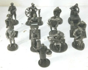 13 - Figurine Franklin Mint Fine Peltro Popolo dell'America Coloniale - Foto 1 di 7