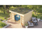 Gartenhaus Karibu Zelda 5 inkl. Dachbegrnungsset 280 x 280 cm natur