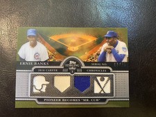 Ernie Banks Topps Sterling Career Chronicles Serial Number 03 Of 25 Quad