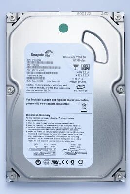 Seagate Barracuda 160GB SATA Desktop Hard Drive Model ST3160815AS P/N 9CY132-310 - Image 1 of 2