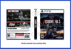 CUSTM REPLACEMENT CASE NO DISC Resident Evil 3 Remake PS5 SEE DESCRIPTION - Picture 1 of 2