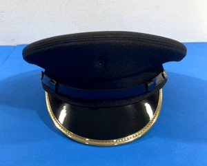 NEU KEYSTONE RUNDE KAPPE POLIZEI UND FEUERWEHR KLASSE A MÜTZE 7 1/2 SCHWARZ MIT GOLDRAND - Bild 1 von 4
