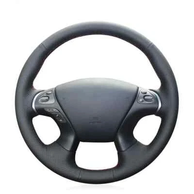 Faux Leather Steering Wheel Cover for Infiniti JX35 M M25 M30 M35 M37 M56 Q70 - Image 1 of 4