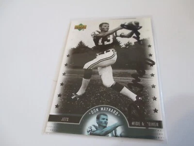 1974 UPPER DECK DON MAYNARD NEW YORK JETS "STAR"AUTOGRAPH FOOTBALL CARD - Image 1 of 2