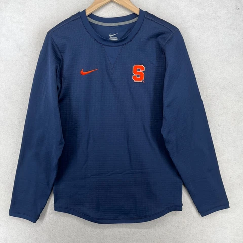 SYRACUSE UNIVERSITY Sweatshirt Men S ORANGEMEN NIKE Performance Fleece Blue Cover