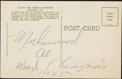Muhammad Ali "1965 World Champion" Signed Vintage Postcard With JSA COA - Image 1 of 4