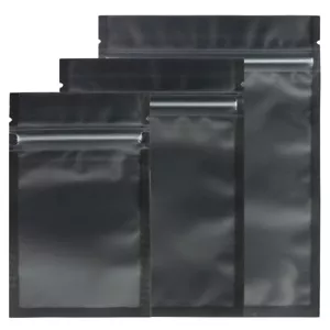 Schwarze Poly Kunststoff Hitzeschichtbeutel Lebensmittelsichere Aufbewahrungstaschen für gefriergetrocknete Süßigkeiten - Bild 1 von 5