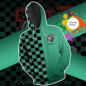 Sudadera con capucha DemonSlayer Tanjirou para hombre con estampado 3D Pulóver con capucha Novedad para el torso Sudadera - Imagen 1 de 7
