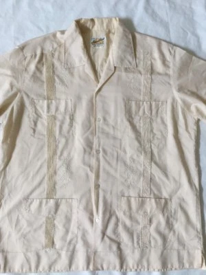 Maya Real Authentic shirt  Beige Pocket Beach  Men's Sz 44 XXL vintage  - Image 1 of 4