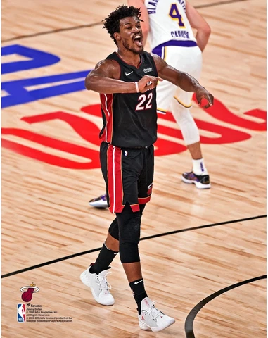 Jimmy Butler Miami Heat Unsigned 2020 Finals Game 3 Clebration Photo Cover