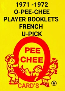 Livrets joueur O-Pee-Chee 1971-72 FRENCH OPC U-Pick Complétez votre set - Photo 1 sur 45