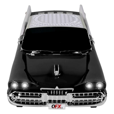 QFX BT-1959 Retro Car Dual 2" Bluetooth Speaker +Bass Radiator +LED Party Lights - Image 1 of 4