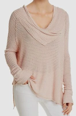 Suéter para mujer $40 Elan rosa manga larga cruzada capucha cuello talla S Foto 1 de 2