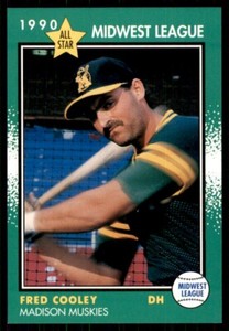 1990 Grand Slam Midwest League Fred Cooley Madison Muskies #8