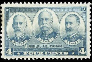US Scott # 793 Single Sampson, Schley & Dewey 1937 4 Cent Stamp MNH - Picture 1 of 1