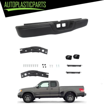 Rear Step Bumper Assembly Powdercoated Black Steel For Toyota Tundra 2000-2006 Foto 1 de 4