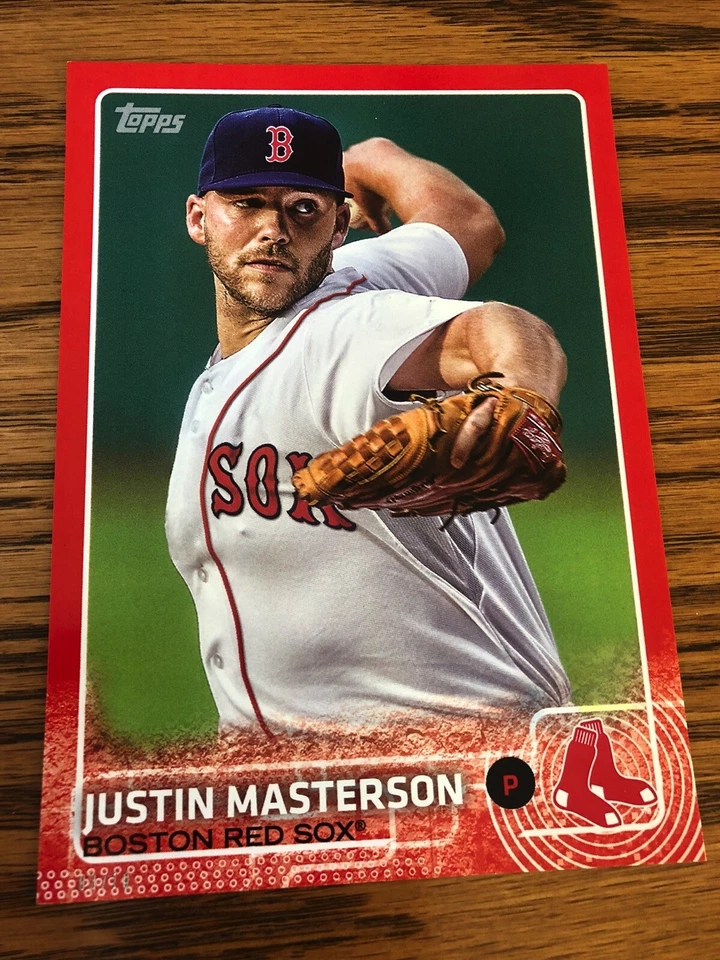 2015 Topps Jumbo 5x7 Red Parallel 03/10 Justin Masterson Red Sox 433 - Image 1 of 1