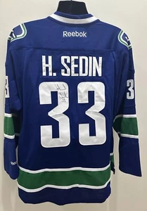 Maglia REEBOK NHL Henrik Sedin #33 Vancouver Canucks autografata firmata XL USATA IN OTTIME CONDIZIONI - Foto 1 di 9