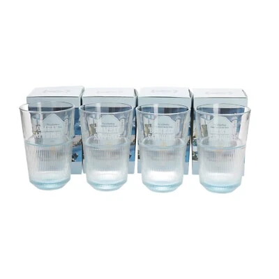 4 X Bombay Sapphire Highball Glasses, New Design And Boxed NARROWING BASE. BAR - Image 1 of 4