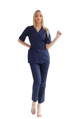 Conjunto Exfoliante Cómodo Algodón Mujer, Color Azul Marino, Tallas S, M, L (Tela Premium) Foto 1 de 4