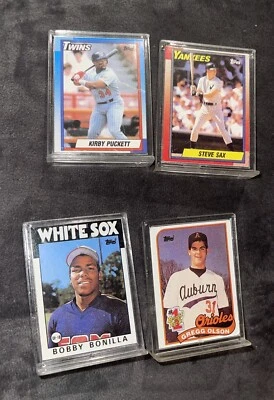 1989 Topps Double Headers Set Kirby Puckett Steve Sax Bobby Bonilla Gregg Olson - Imagem 1 de 3