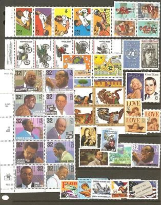 US 1995 Commemorative Year Set with 49 Stamps MNH - Image 1 of 3