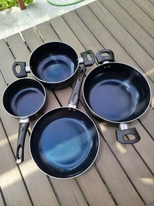 Topf-Pfannen Alu-Set 4-teilig für Gas Elektro Induktion Küche - Bild 1 von 2