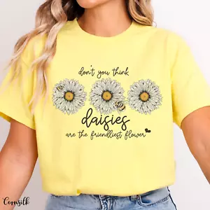 Daisy Flower T Shirt Gift for Flower Lover Wildflower Plant Womens T Shirt S-3XL - Picture 1 of 8