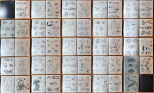 1981-82 Guideline Traditional Vintage 48 Sheets Tattoo Flash In Portfolio Book - Picture 1 of 24