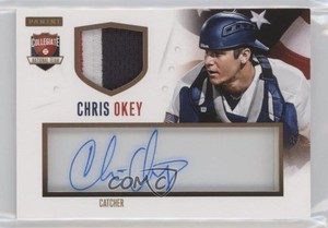 2014 Panini USA Baseball Box Set Signature Jerseys Prime /20 Chris Okey #6 Auto
