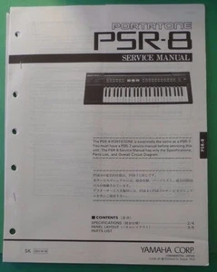 Original Yamaha Portatone PSR-8 Digital Keyboard SERVICE Manual - Picture 1 of 3