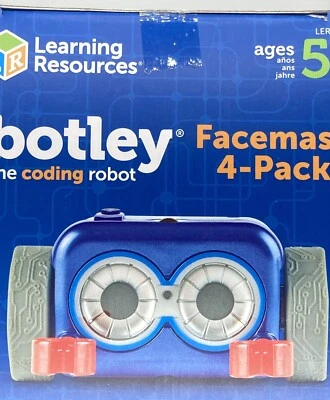 botley the coding robot. Face mask 4 Pack. Robot Not Included. Learning Resource - Image 1 of 4