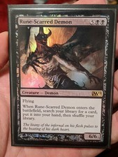 MTG Magic The Gathering M12 MINT Rune-Scarred Demon FOIL