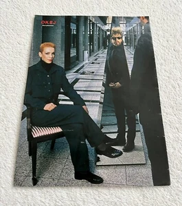 EURYTHMICS 1984 ANNIE LENNOX Clipping Poster Swedish Music magazine OKEJ 1980s - Picture 1 of 3