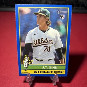 2025 Topps Heritage BLUE Border #290 J.T. Ginn, Athletics RC D88 - Picture 1 of 2
