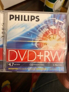 Philips DVD+RW 4.7gb 1-4x Writable/Rewritable Disc - Picture 1 of 4