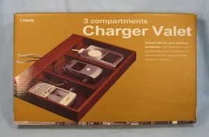 Charger Valet 3 Compartments Made By T. Harris Wooden Construction With OB (O) - Picture 1 of 1